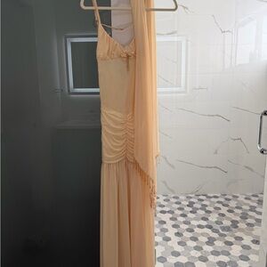 Outcast Elegant Cream Evening Gown